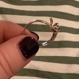 Sterling Silver Cat Ring